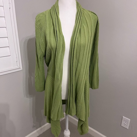 Green Open Front Women's Cardigan‎ - Picture 1 of 4